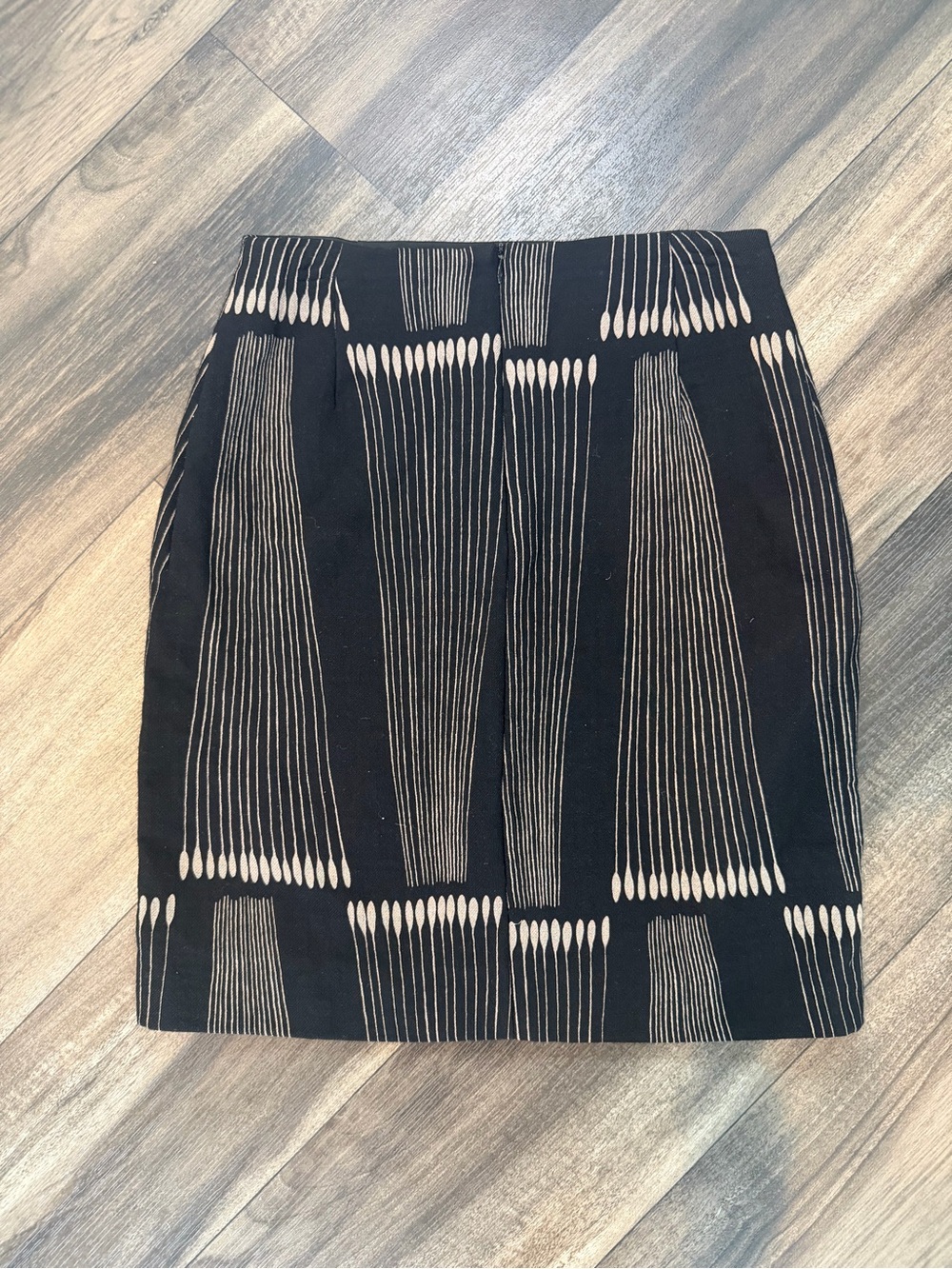 Ter Et Bantine Black‎ Cream Graphic Print Mini Skirt Made in Italy Size 44  US 8